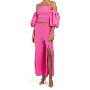 Young Fabulous & Broke Linen Pink Cropped Pants, New!